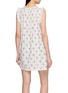Back View - Click To Enlarge - DÔEN - Nessie Ribbon Neck Cotton Mini Dress