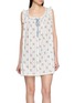 DÔEN Nessie Ribbon Neck Cotton Mini Dress