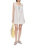Figure View - Click To Enlarge - DÔEN - Nessie Ribbon Neck Cotton Mini Dress