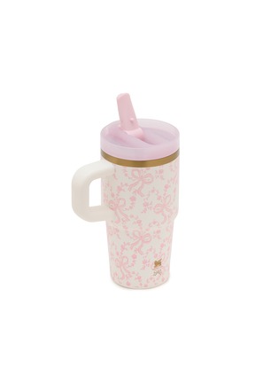 Detail View - Click To Enlarge - STANLEY - X LoveShackFancy The Quencher ProTour Flip Straw Tumbler 20oz — Coquette Bow Chantilly