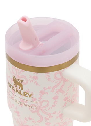Detail View - Click To Enlarge - STANLEY - X LoveShackFancy The Quencher ProTour Flip Straw Tumbler 20oz — Coquette Bow Chantilly