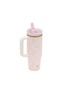 Detail View - Click To Enlarge - STANLEY - X LoveShackFancy The Quencher ProTour Flip Straw Tumbler 30oz — Baby Bow Pink Peppermint