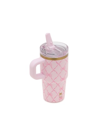 Detail View - Click To Enlarge - STANLEY - X LoveShackFancy The Quencher ProTour Flip Straw Tumbler 20oz — Baby Bow Pink Peppermint