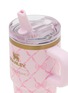 Detail View - Click To Enlarge - STANLEY - X LoveShackFancy The Quencher ProTour Flip Straw Tumbler 20oz — Baby Bow Pink Peppermint