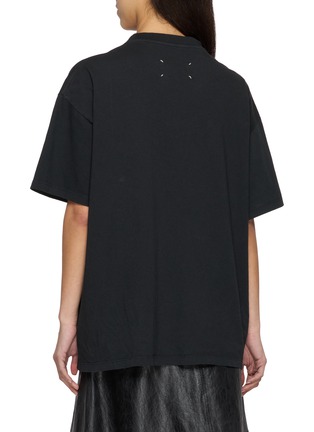 Back View - Click To Enlarge - MAISON MARGIELA - Floral Logo Cotton T-Shirt