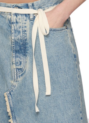  - MAISON MARGIELA - Frayed Panel Cotton Denim Long Skirt