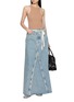 Figure View - Click To Enlarge - MAISON MARGIELA - Frayed Panel Cotton Denim Long Skirt