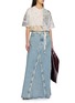 Figure View - Click To Enlarge - MAISON MARGIELA - Patchwork Floral Printed Cotton T-Shirt