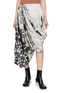 MAISON MARGIELA Asymmetrical Draped Patchwork Silk Long Skirt