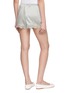Back View - Click To Enlarge - DÔEN - Iona Lace-Hemmed Satin Shorts