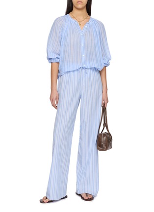 Figure View - Click To Enlarge - DÔEN - Lavona Drawstring Silk Pants