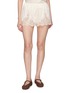 DÔEN Iona Lace Trim Silk Satin Shorts