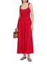 Figure View - Click To Enlarge - DÔEN - Clover Smocked Cotton Maxi Dress