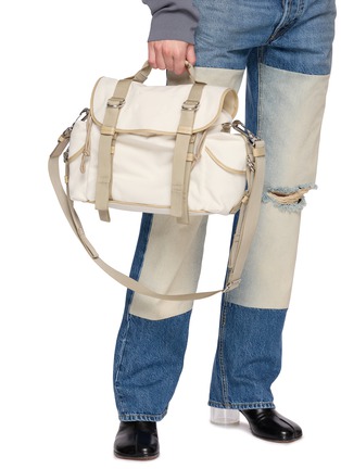 Figure View - Click To Enlarge - MAISON MARGIELA - Small High Tech Cotton Messenger Bag
