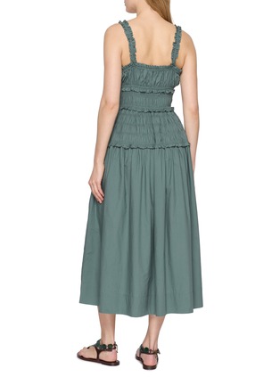 Back View - Click To Enlarge - DÔEN - Marianne Ruffle Strap Midi Dress