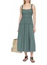 Figure View - Click To Enlarge - DÔEN - Marianne Ruffle Strap Midi Dress