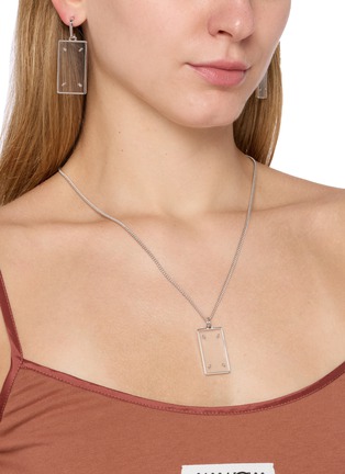 Figure View - Click To Enlarge - MAISON MARGIELA - Four Stitch Rectangle Earrings