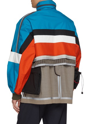 Back View - Click To Enlarge - KOLOR - Panelled Utility Pocket Wool Blend Jacket