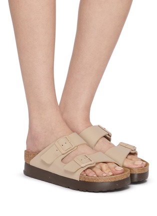 Figure View - Click To Enlarge - BIRKENSTOCK - Arizona Flex Platform Birko-Flor Sandals