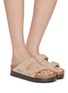 Figure View - Click To Enlarge - BIRKENSTOCK - Arizona Flex Platform Birko-Flor Sandals