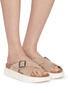 Figure View - Click To Enlarge - BIRKENSTOCK - Siena Chunky LEVE Suede Sandals