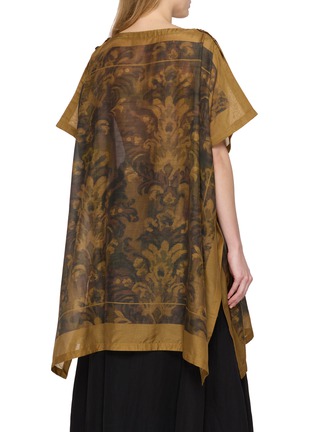 Back View - Click To Enlarge - INTO THE EAST - Acanthus Oil Paint Print Shawl Top