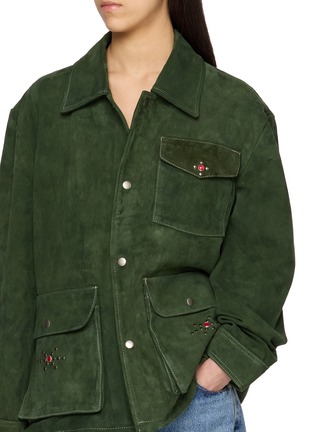  - FOUND - Gem Stud Suede Leather Jacket