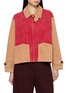FOUND Contrast Panel Corduroy Collar Cotton Canvas Field Jacket