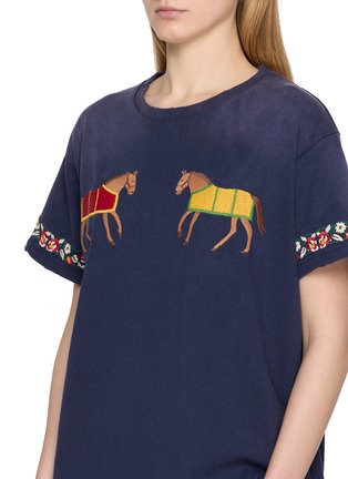  - FOUND - Horse Embroidered Cotton T-Shirt