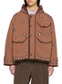 FOUND Hand Embroidered Abhala Mirror Hooded Cotton Jacket