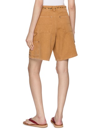 Back View - Click To Enlarge - FOUND - Floral Embroidered Cotton Canvas Shorts