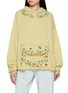 FOUND Floral Embroidered Cotton Hoodie