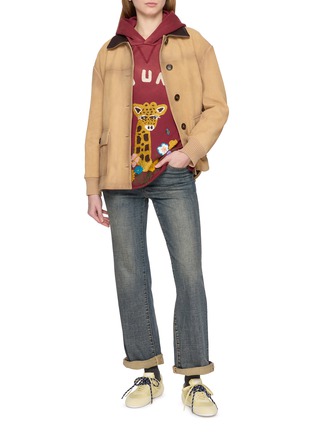 Figure View - Click To Enlarge - FOUND - Wildlife Chenille Embroidered Cotton Hoodie