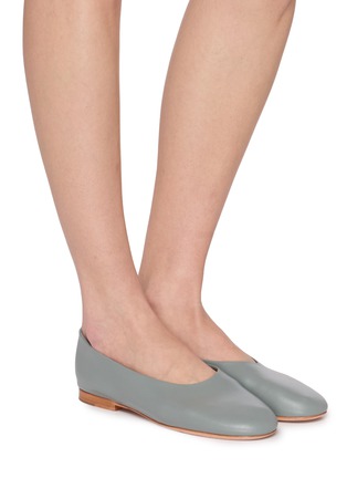 Figure View - Click To Enlarge - EQUIL - Latvia Leather Ballerina Flats