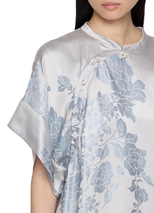  - KATLIAX - x Lane Crawford Short Sleeve Crewneck Silk Wadding Satin Dress