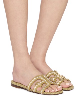Figure View - Click To Enlarge - SAM EDELMAN - Bay Twist Raffia Sandals
