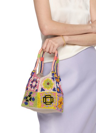 Figure View - Click To Enlarge - IMAYIN - Bromelia Beaded Cotton Bag