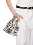 Figure View - Click To Enlarge - IMAYIN - Bromelia Beaded Cotton Bag