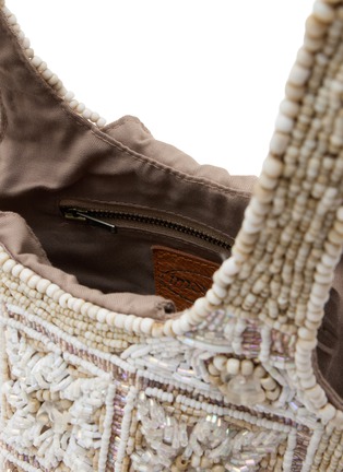 Detail View - Click To Enlarge - IMAYIN - Lys Iconic Beaded Cotton Bag