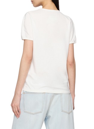 Back View - Click To Enlarge - MM6 MAISON MARGIELA - Margie Logo Raglan Sleeve Cotton T-Shirt