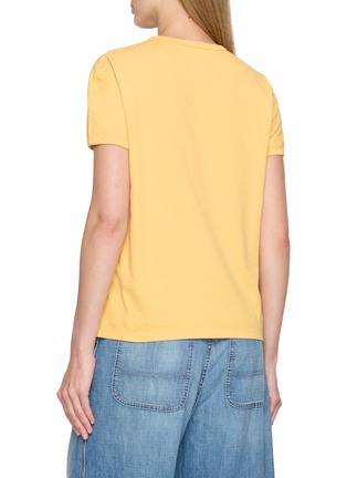 Back View - Click To Enlarge - MM6 MAISON MARGIELA - Raglan Sleeve Logo Print Cotton T-Shirt