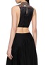 Back View - Click To Enlarge - MM6 MAISON MARGIELA - Sleeveless Floral Print Draped Open Back Top