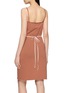 Back View - Click To Enlarge - MM6 MAISON MARGIELA - Logo Patch Cotton Jersey Slip Dress
