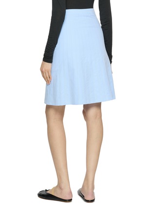 Back View - Click To Enlarge - MM6 MAISON MARGIELA - Trompe l'Oeil Pleated Cotton Skirt