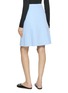 Back View - Click To Enlarge - MM6 MAISON MARGIELA - Trompe l'Oeil Pleated Cotton Skirt