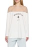 MM6 MAISON MARGIELA Long Sleeve Hanging Stockman Logo Sheer Panel Top