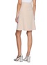 Back View - Click To Enlarge - MM6 MAISON MARGIELA - Trompe l'Oeil Pleated Skirt