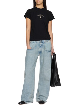 Figure View - Click To Enlarge - MM6 MAISON MARGIELA - Stockman Logo Print Cotton T-Shirt