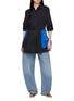 Figure View - Click To Enlarge - EENK - Pleated Layered Multi Way Silk Scarf Shirt