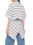Back View - Click To Enlarge - EENK - Back Button Striped Cotton Blend Knit Top